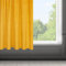 Eurofirany Wohzimmer Vorhänge Fargo Blickdicht Samt Ösenschal Tunnelzug Kräuselband Velvet 140X175, 140X250 (Senf, 140 x 250 cm Ösen)