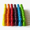 Spieltz Mini Halmakegel 10/20 mm - kleine, Bunte Spielfiguren aus Holz für Brettspiele, Made in Germany (60 Figuren (6 Farben), Regenbogen: Gelb, Orange, Rot, Lila, Blau, Grün)