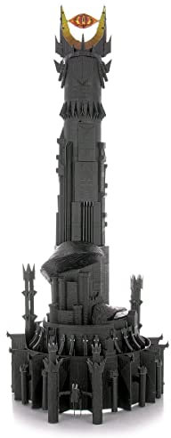 Fascinations ICX238 Metal Earth Metallbausätze - Herr der Ringe Mordor Turm BARAD-DÛR, lasergeschnittener 3D-Konstruktionsbausatz, 3D Metall Puzzle, DIY Modellbausatz mit 4 Metallplatinen, ab 14 Jahre