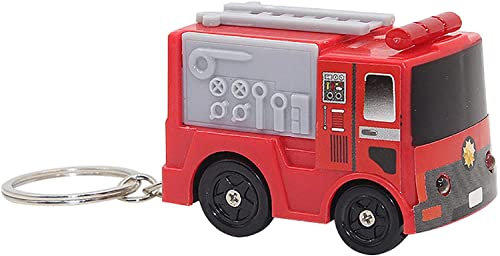 U-M Schöne Feuerwehrauto Sound Schlüsselanhänger Schlüsselanhänger Handtasche Hängendes Dekor Spielzeug Geschenk,Auto Schlüsselanhänger Zubehör für Damen Herren