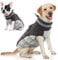 AOFITEE Großer Hundemantel, Warme Hundewinterjacke mit Eingebautem Geschirr, Reflektierender Hundemantel Schneeanzug für den Winter, Winddichte Hundefleecejacke für Französische Bulldogge