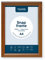 Europel Cadre porte-affiche clipsable A4, profil 25x11 mm, couleur aspect bois, aluminium anodisé et protecteur anti-reflet, dimensions 241x328 mm, dos polystyrène gris