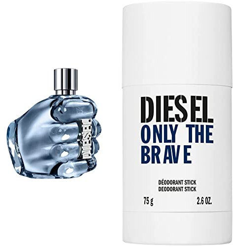 Diesel Only The Brave Set, Parfüm und Deostick für Herren, Eau de Toilette (125 ml) und Männer-Deo (70 ml) mit frischem und kraftvollem Duft