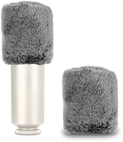 Geekria for Creators Furry Windschutz kompatibel mit RODE NT1, NT1-A, NT2-A, NT1000, NT2000, K2 Mic DeadCat Windschutz Muff, Windbuster, Windjammer, Fluff Cover Windschutz (Grau / 2 Stück)