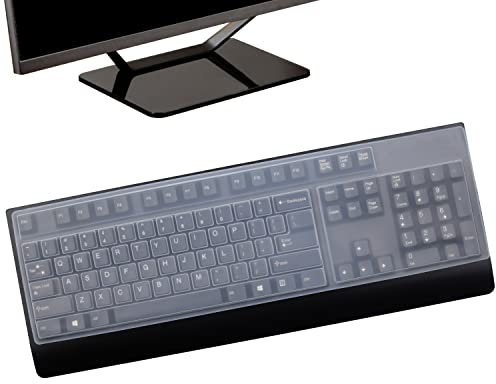Transparente Desktop-Computer-Tastaturabdeckung für PC 104/107 Tasten, Standard-Tastatur, staubdicht, wasserdicht, Tastaturschutz, 2 Stück
