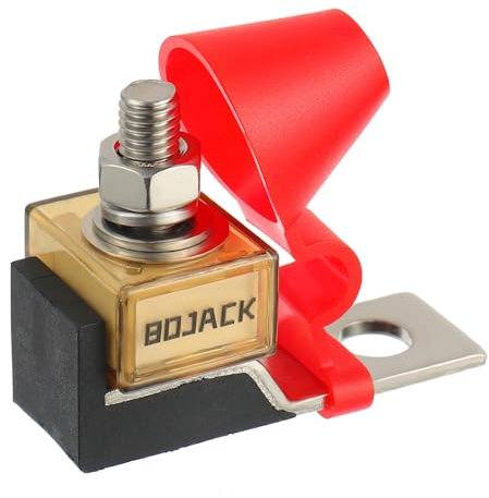 BOJACK MRBF Porte-fusible Bloc Goujon Unique 5/16 avec 60A 58V Fusible de Batterie évalué pour Bateau Terminal Fusible