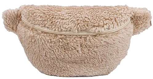 ARVALOLET Flauschige Umhängetasche mit Reißverschluss, modisch, multifunktional, faltbar, leicht, Unisex, Flauschige Umhängetasche, vielseitige Tasche for Mädchen und Jungen