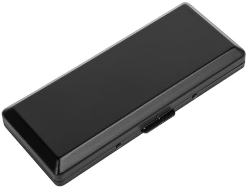 Custodia per sigarette in metallo elegante e minimalista - può contenere sigarette da 10 100mm (Black)