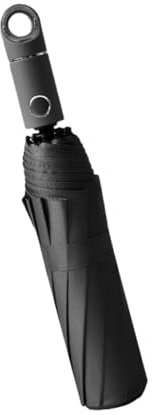 JOYALY Paraguas grande 8K doble capa paraguas plegable sombrilla anti UV parasol de viaje (negro)