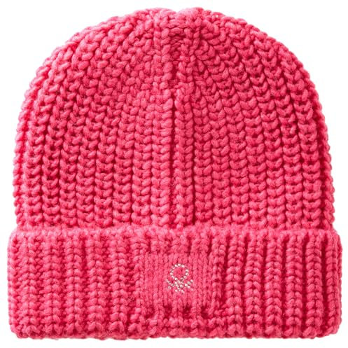 United Colors of Benetton Mädchen Strickmütze 105hca008 Beanie-Mütze, Rosa, XXXL