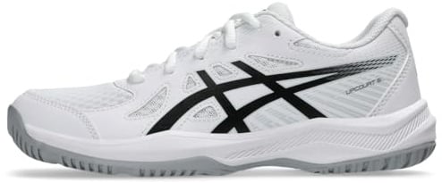 ASICS Upcourt 6 GS, Kinder, Unisex, Weiß/Schwarz, Größe 2