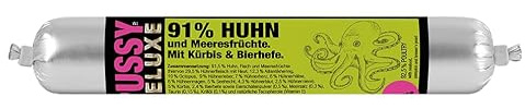 Pussy Deluxe Huhn & Meeresfrüchte m. Kürbis & Bierhefe - Mousse (33 x 100 Gramm) Alleinfutter für Katzen