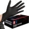 Black Nitrile Disposable Gloves - 100 Pack, Extra Strong, Latex-Free, Powder-Free, Professional-Grade Protection, Black Disposable Gloves, Examination Gloves, Multipurpose Gloves (500, MEDIUM)