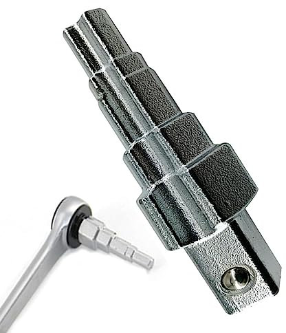 DASNTERED Clé Étagée Multi-usage à Cliquet, Outil main 5 niveaux, clé fourche de 1/2 pouce, pour la plupart des robinets de radiateur domestiques(COLOR:argent)