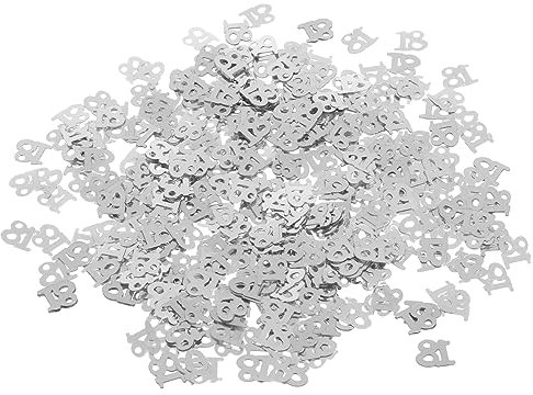 Cabilock 3 Juegos De Confeti Para Celebrar El 18.º Cumpleaños Lentejuelas Plateadas Brillantes Decoración De Mesa Para Fiestas 600 Unidades X 3