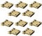 MOUDOAUER 10Pcs 19 Pin Gold Plated MINI HDMI Male Connector Soldering Wire Type Connectors