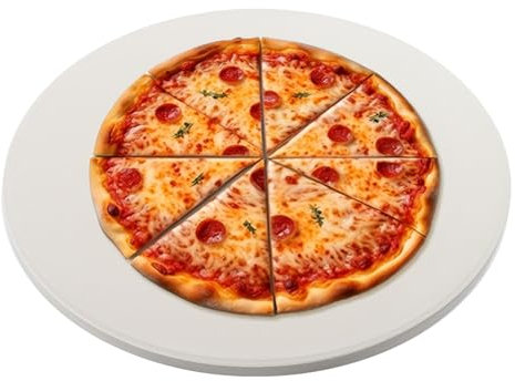 30,5 cm runder Pizzastein, robuster Cordierit-Pizza-Grillstein, Brotbackstein für Wohnmobil-Ofen, Grill und Toaster-Ofen, ideal zum Backen von knuspriger Krusten-Pizza, Brot (30,5 cm)