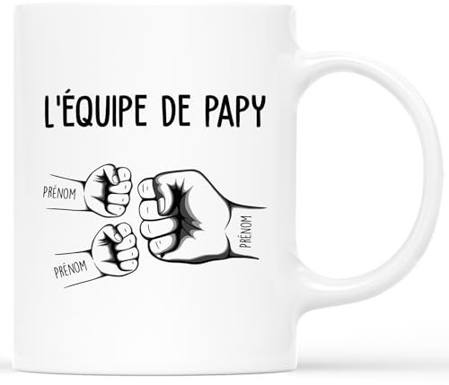 đđđđđđš đŁđđšđŠ Mug PersonnalisĂ© PrĂ©nom - L'Ă©quipe de papy - Cadeau Fete Papy, Cadeau Anniversaire Papy, Cadeau Papy PersonnalisĂ©, Tasse Super Papy, Tasse Papy, Tasse Grand Pere