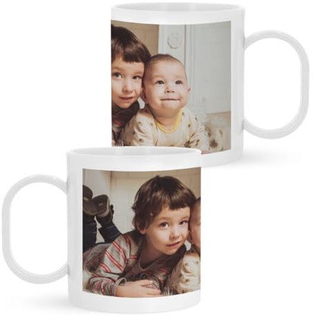 Kadoo Regalos Taza de Plástico Personalizada con Foto y Texto o Nombre para Niños | Vuelta al Colegio/Guardería (1 Foto)