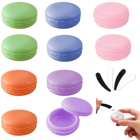KASESSS 10ml Petit Pot de Creme, 10 Pièces Pot Vide Cosmétiques avec 4 Spatule Maquillage, Pot Creme Voyage Réutilisable avec Couvercle Mini Boite Plastique pour Crème Échantillons Lotion Poudre