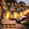 btfarm Outdoor Garden Festoon Lights Timer Dimmable 10M/30FT, Waterproof String Lights Mains Powered with 10+1 LED Shatterproof G40 Bulbs, Electric Outside Lights for Patio Gazebo Yard Wedding Party