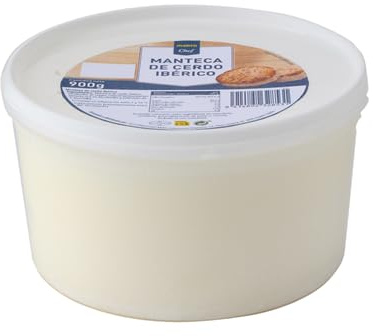 Manteca de Cerdo Ibérico Chef – Autenticidad y Sabor Tradicional para tus Platos (Producyo Refrigerado) (3 TARROS 900g.)