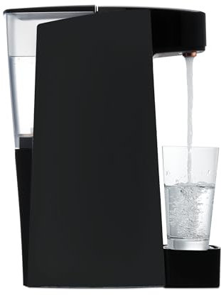 Carbon8 One Touch Sparkling Water Maker - Countertop Water Mineralizer/Dispenser - Black