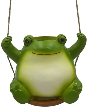 Frosch-Übertopf, Frosch-Übertopf für Pflanzen | Hängender Blumentopf aus Kunstharz - Hängender Pflanztopf, Schaukelfrosch-Pflanzenaufhänger für Innen- und Außenpflanzen, Sukkulententöpfe