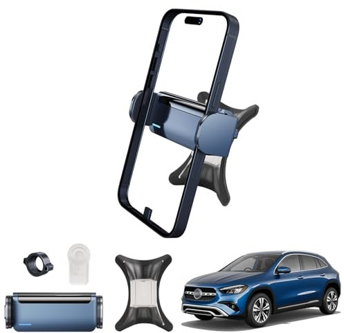 Coleya Soporte Móvil Coche Compatible con Mercedes Benz A-Class W177 V177 2019-2024/ GLA CLA 2020-2024, Soporte para Teléfonos Móviles Eléctricos, Rotación de 360°, para Todos Smartphones 4-7