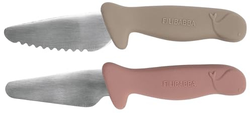 Filibabba Einsteigerschneidermesser, Warmgrau/Rose (2 Stück)