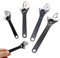 4'' Mini Adjustable Spanner, Compact Adjustable Wrench for Mechanical, Car, and Bike Repairs, Portable Hand Wrench Tool, Lightweight and Durable Small Adjustable Spanner (4''+6''+8''+10'' Spanner)