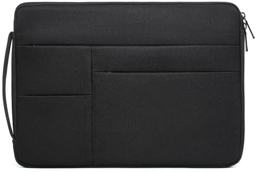 HYZUO 17-17.3 Inch Laptop Sleeve Bag Briefcase for 17 17.3 HP/Dell/Lenovo/ASUS/Acer/LG/MSI Gaming Laptop/Razer Blade 17/18, Men Women NoteBook Protective Case Bag, Classic Black