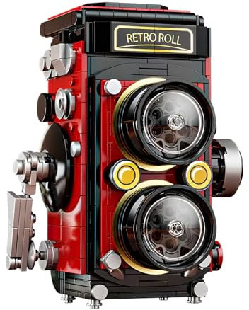 DzirePada Vintage Kamera Bausteine Bausatz, 719Teile Retro Kamera Klammerblöcke, Simuliert Schöpfer Modell Spielzeug, Ideen Geschenke für Home Decoration und Sammler Kinder Erwachsene (T2110)