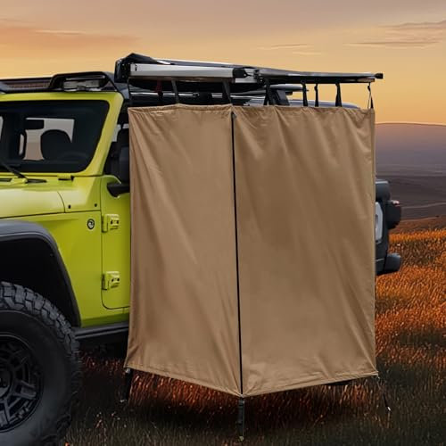 Inoamity Tenda Doccia Campeggio per Auto – Cabina Doccia Portatile Impermeabile Oxford, Telaio in Alluminio, Resistente alla deformazione, Tenda WC Monta su Barre Portatutto per Campeggio