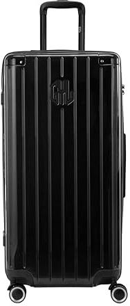 GYL Intemporelle, Valise Trunk Soute Rigide, (78 x 37 x 37 cm) - 4,5Kg - 115L - Polycarbonate - Sérrure TSA - Garantie à Vie, Noir
