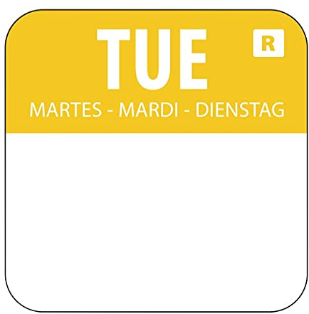 Vogue Farbcode Sticker Dienstag gelb