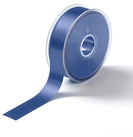 Prym Satin Ribbon 25 mm Blue, 100% Polyester