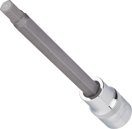 VIGOR Schraubendrehereinsatz, V2081, 1/2″, Innensechskant Profil, SW 6 mm | Antrieb 1/2 Zoll (12,5 mm) Vierkant hohl, Abtrieb Innensechskant Profil, SW 6 mm, Länge l2 140 mm, 130 g