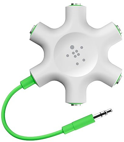 Belkin Rockstar Adaptateur multicasques pour Smartphone et Tablette (Compatible iPhone 11/11 Pro/Pro Max, iPhone XS/XS Max, iPhone XR/X, iPhone SE, Samsung Galaxy Note9, S10/S10+/S10e) Blanc