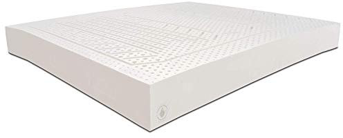 Baldiflex Matratze aus Naturlatex, abnehmbarer Bezug, milbendicht, atmungsaktiv Kissen aus Memoryschaum inklusive, Höhe 20 cm Einzelbett 80 x 200 cm Aloe vera