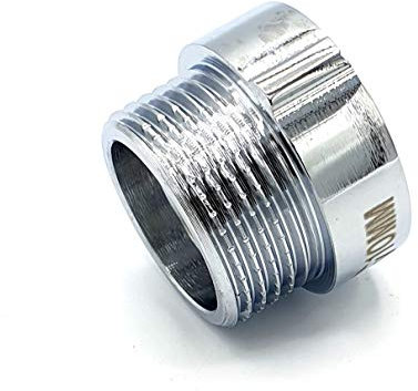 Invena 3/4 BSP (22mm) Pipe Thread Extension Female x Male Chrome Brass - 10mm long