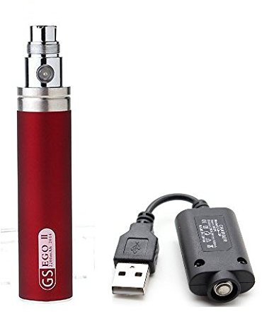 RED GS eGo II 2200mAh e Cig 3-colour LED indicator Battery & USB Charger,No Nicotine