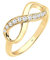 Elli Ring Damen Infinity Symbol mit Zirkonia Steinen Liebe in 925 Sterling Silber