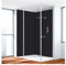 KERABAD Duschrückwand, Badrückwand, Duschverkleidung aus 3 mm Alu-Verbundplatte, 150x260cm,Schwarz RAL 9005