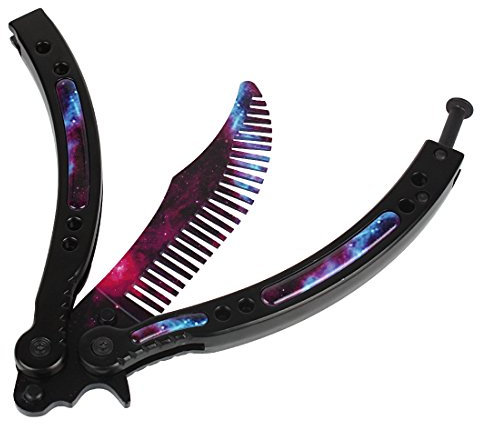 Andux Zone Kamm Trainer Praxis-Tool Kurve, Rostfreier Stahl Trainingsgerät neu CS/HDD38 (Galaxis Lila)
