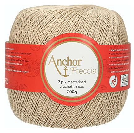 Anchor 4769012-00286 Häkelgarne, 100% Baumwolle, 286, Stärke 12, 265 gramm