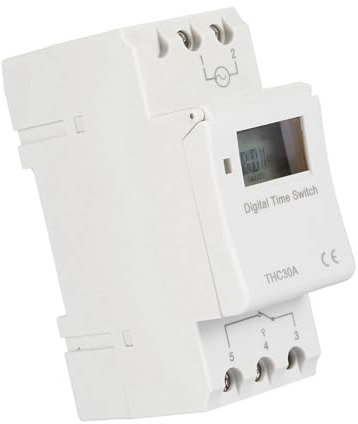 Zeitschaltuhr, THC 30A Programmierbare digitale Zeitschaltuhr LED-Anzeige, AC-DC 12/24/110 / 220V(110V)
