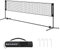 SONGMICS 5 m Badmintonnetz, Volleyballnetz, höhenverstellbare Stangen, tragbares Set für Tennis, Beach-Volleyball, für Garten, Park, Outdoor, Schwarz SYQ500HV1
