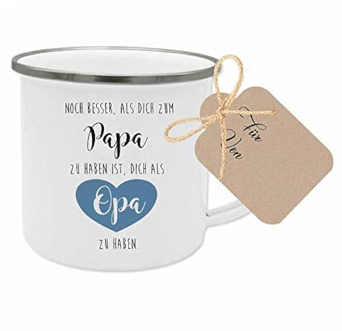 Geschenk Opa Tasse Papa mit Spruch “Noch besser als dich zum Papa zu haben ...” I Geschenk Tasse Opa I Geschenkidee zum Geburtstag Dankeschön Weihnachten I Geschenkanhänger