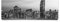 Atemberaubendes Skyline-Bild, Panorama-Foto von Bangkok, Bild 3 in schwarz-weiss auf Keilrahmen-Leinwand 150x50cm, Wandbild inkl. Befestigungen
